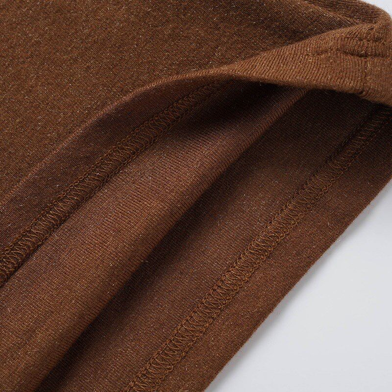 秋季新款长袖咖色森系韩版简约时尚休闲裙套装女秋冬 D1F17029A