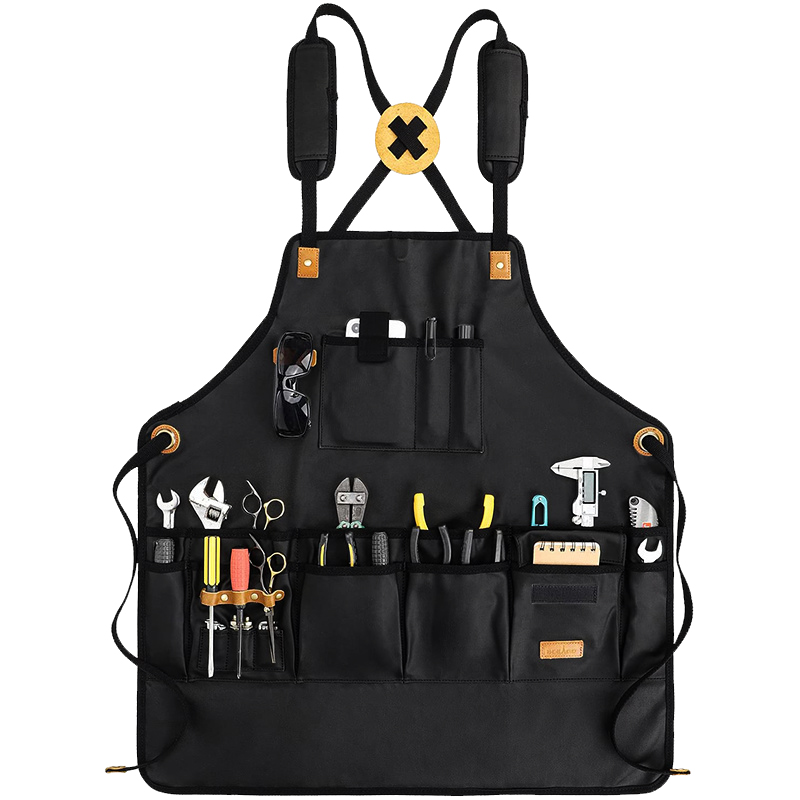 防水厚帆布围裙耐磨工作服男女园艺师木匠手作人电焊工定制印logo