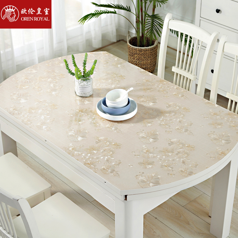 加厚餐桌布家用桌垫软pvc玻璃餐桌垫椭圆形桌布防水防烫防油免洗