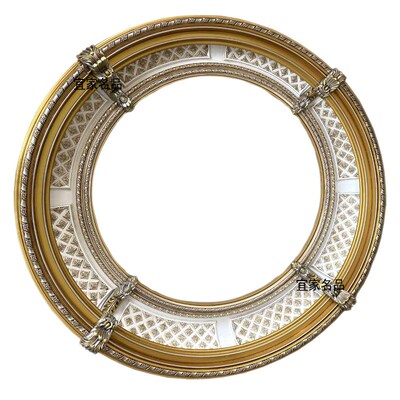 欧式吊顶PU灯池圆形装饰客厅餐厅集成墙板石膏板天花造型圆顶灯盘