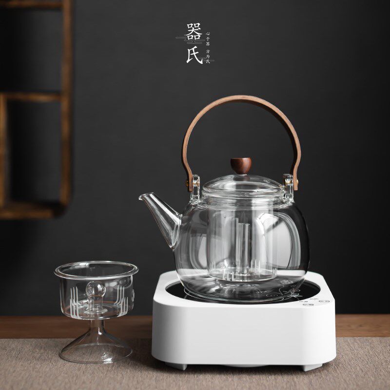 新器氏煮茶器玻璃煮茶壶茶具套装家用全自动电陶炉烧水蒸汽煮茶品