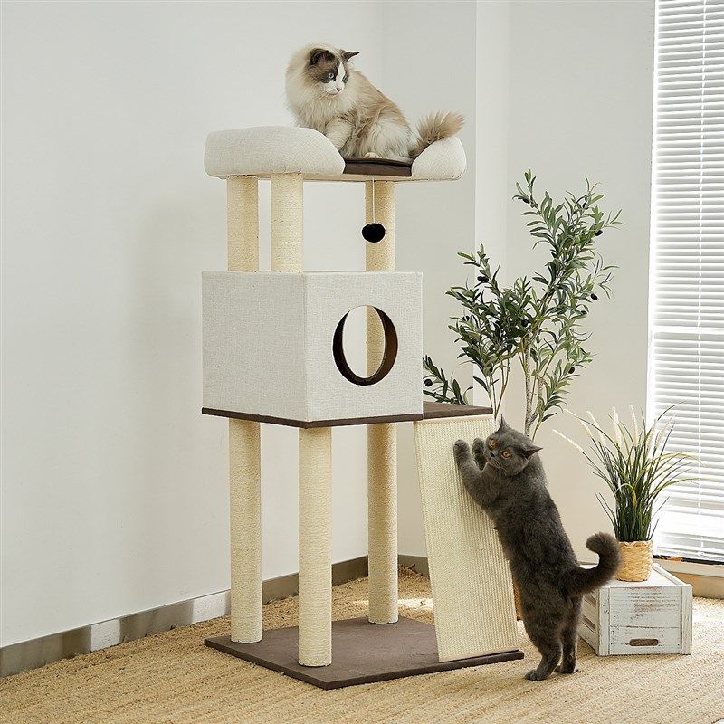 升级!大床猫爬架猫窝猫树一体剑麻不占地多层肥猫布偶缅因猫架子