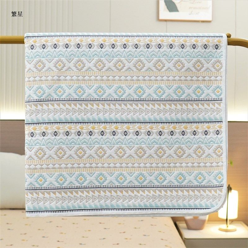 1.2X2.2(缩完水为1X2米)纯棉六H层纱布软席床单人宿舍床沙发垫