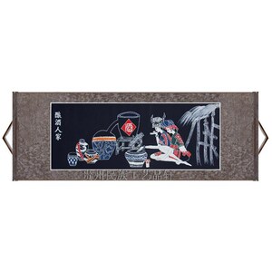 贵州蜡染壁挂布艺画民族风商务礼品安顺苗族特色装饰转轴画工艺品