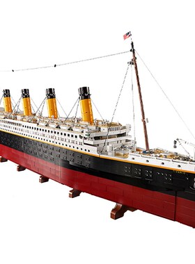 泰坦尼克号积木10294模型拼装玩具巨大型游轮成年高难度益智男孩