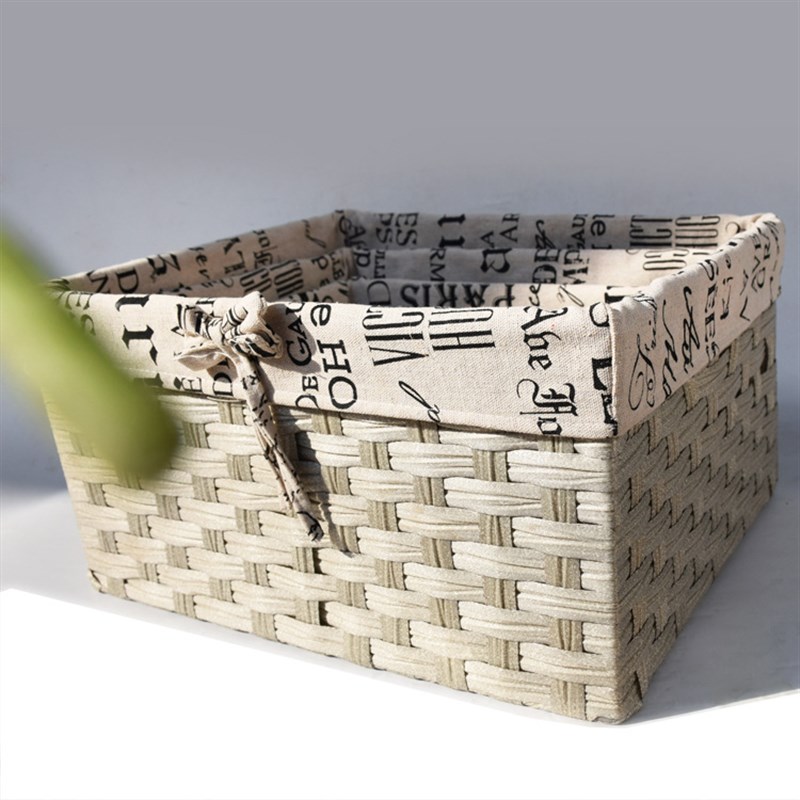 仿藤草编方形带盖收纳桶脏衣桶脏衣服收纳筐V置物筒卧室客厅