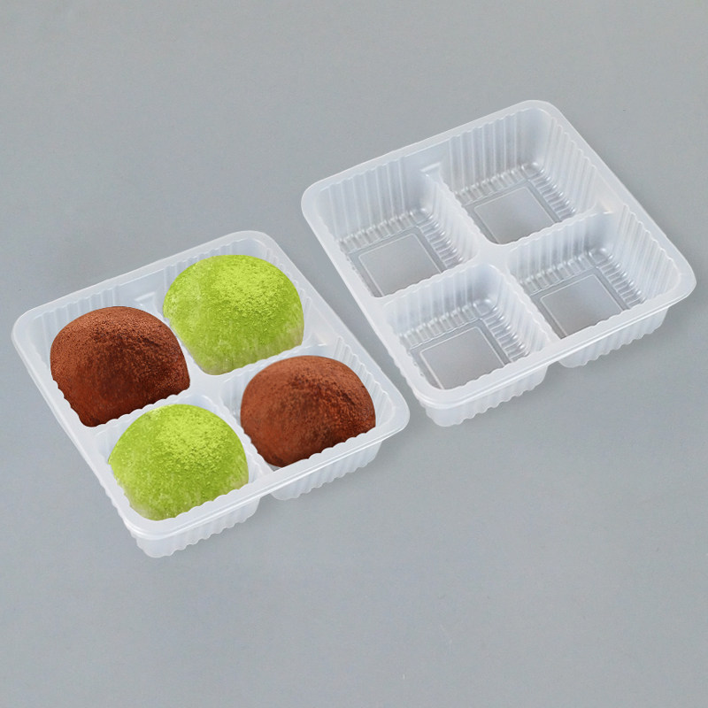 条糕盒子包塑料加厚蛋卷点心糕团吸塑盘次性食品打包盒