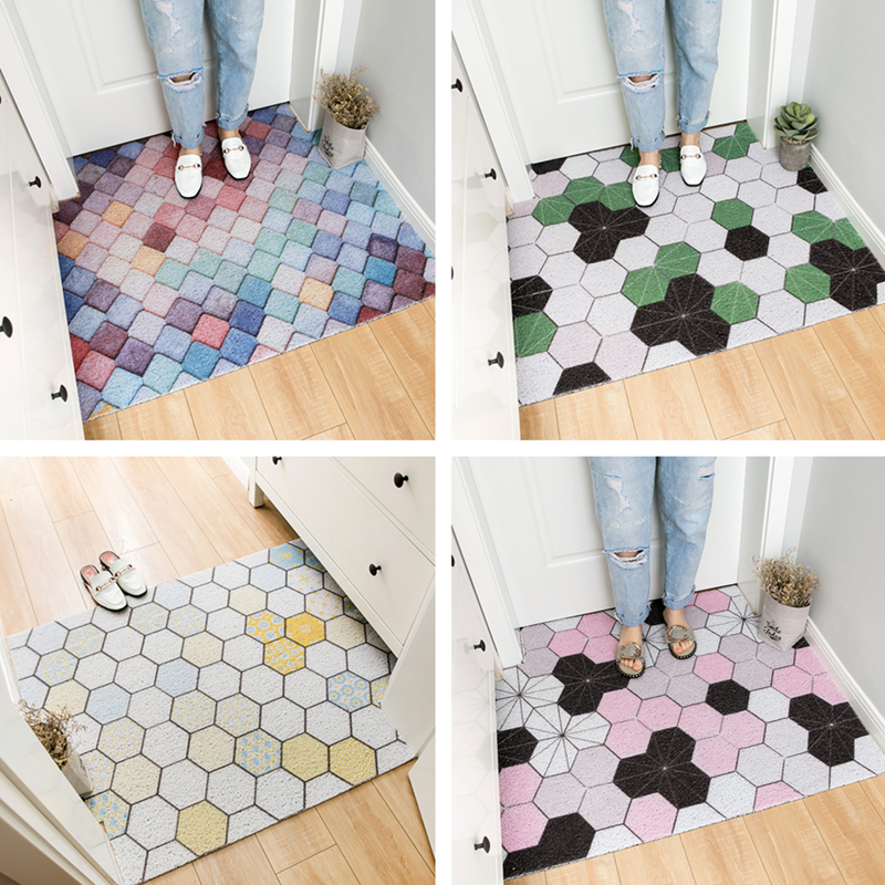 入户门垫地垫门口简约现代玄关丝圈脚垫可剪裁地毯进门网红家用欧