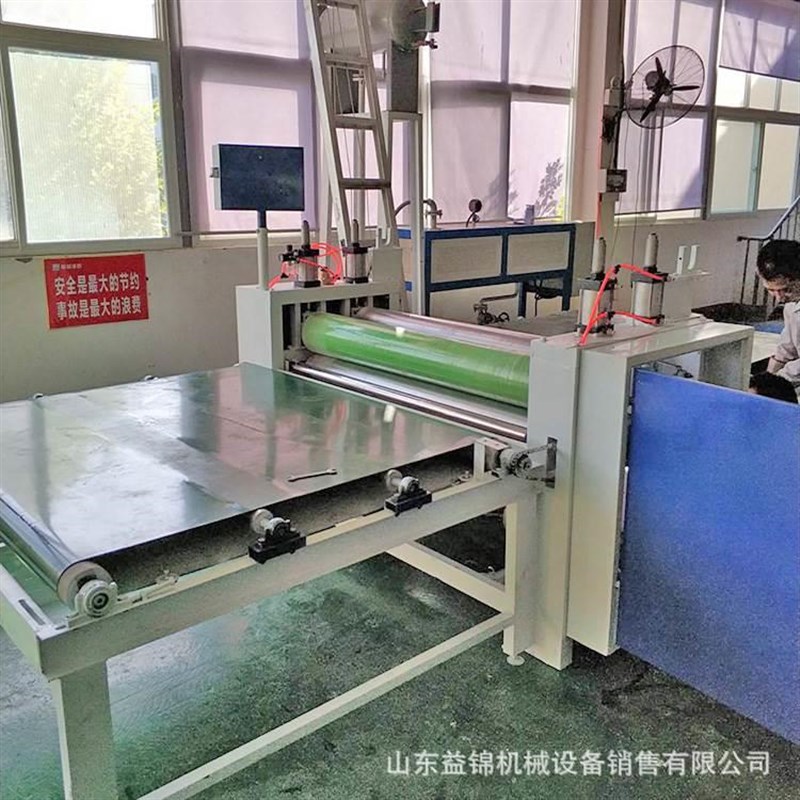 自动推板裁切贴布贴纸贴面机 移门木皮防火板覆铁皮贴合机