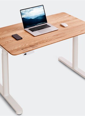 T4P实木电动升降桌桌面理线快A速安装家用可升降站立智能电脑书桌