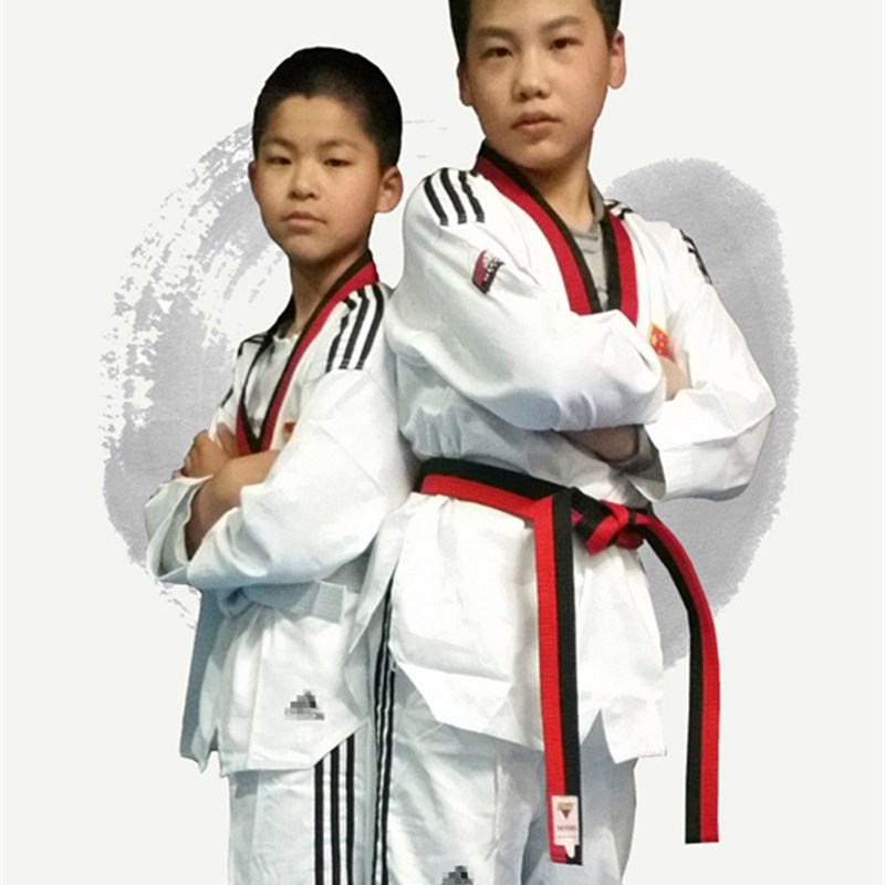 全棉秋冬长袖跆拳道服儿童教练服成人男女少儿道服