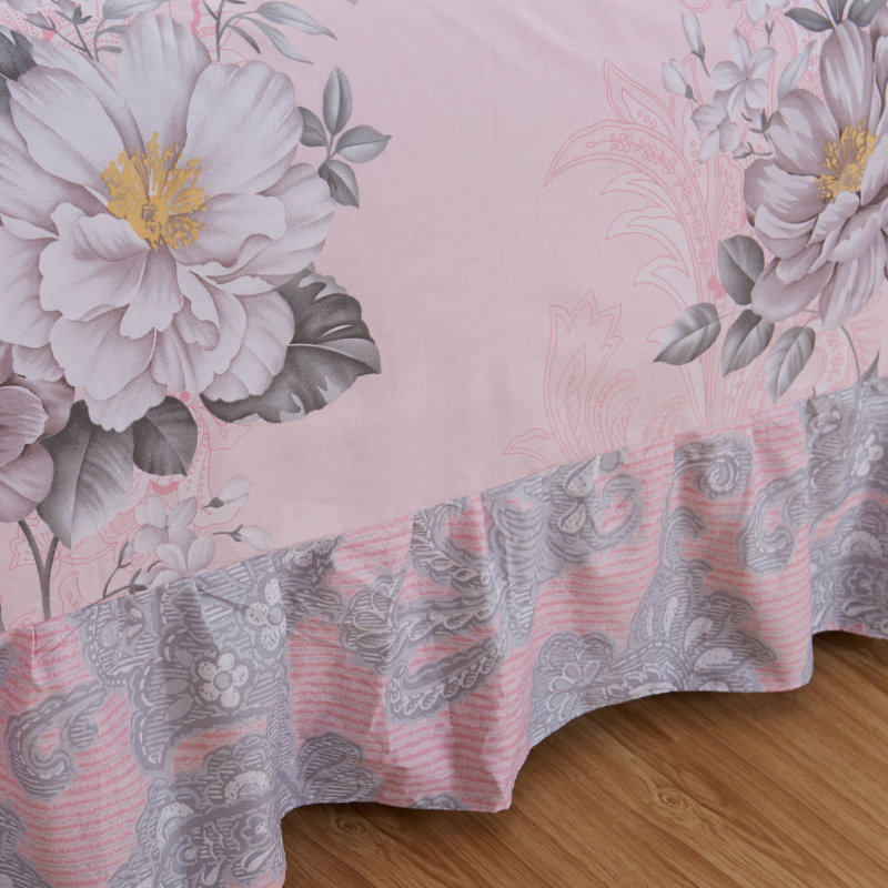 全棉斜纹裸睡床单2.5米x2.7米床单件 纯棉 双人 印花 2.0m床 韩式