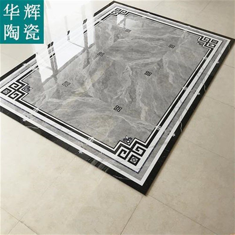 客厅拼花地砖800x800 通体A金丝釉造型瓷砖餐厅过道入户玄关拼图