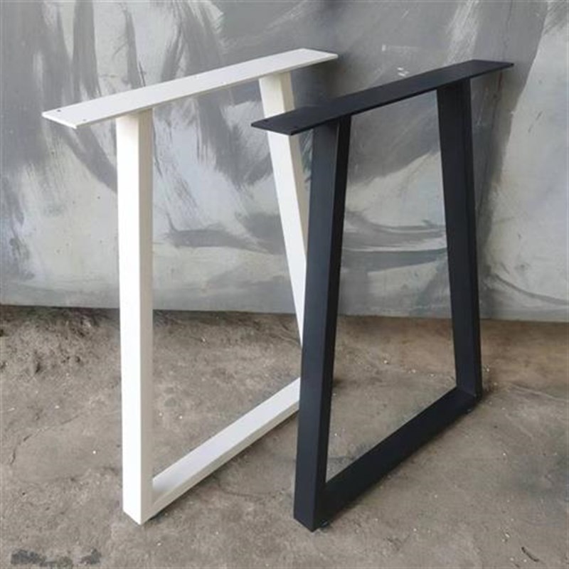 可定制口字型餐桌腿办公桌脚书桌吧台脚架大板桌架金属烤漆桌架