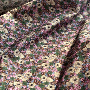 韩系花朵款 幅宽1.45米左右 纯棉 布料面料 高支棉 一米