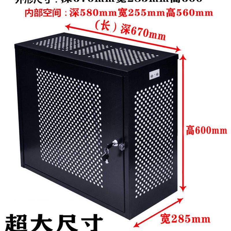 加大防盗保密PC安全机箱禁用USB定制台式侧开门双锁电脑主机壳
