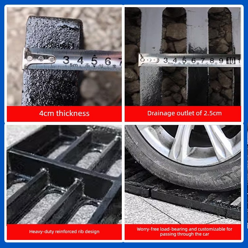 球墨铸铁雨水篦子带底架沟下水道铁盖井盖篦子排水沟盖