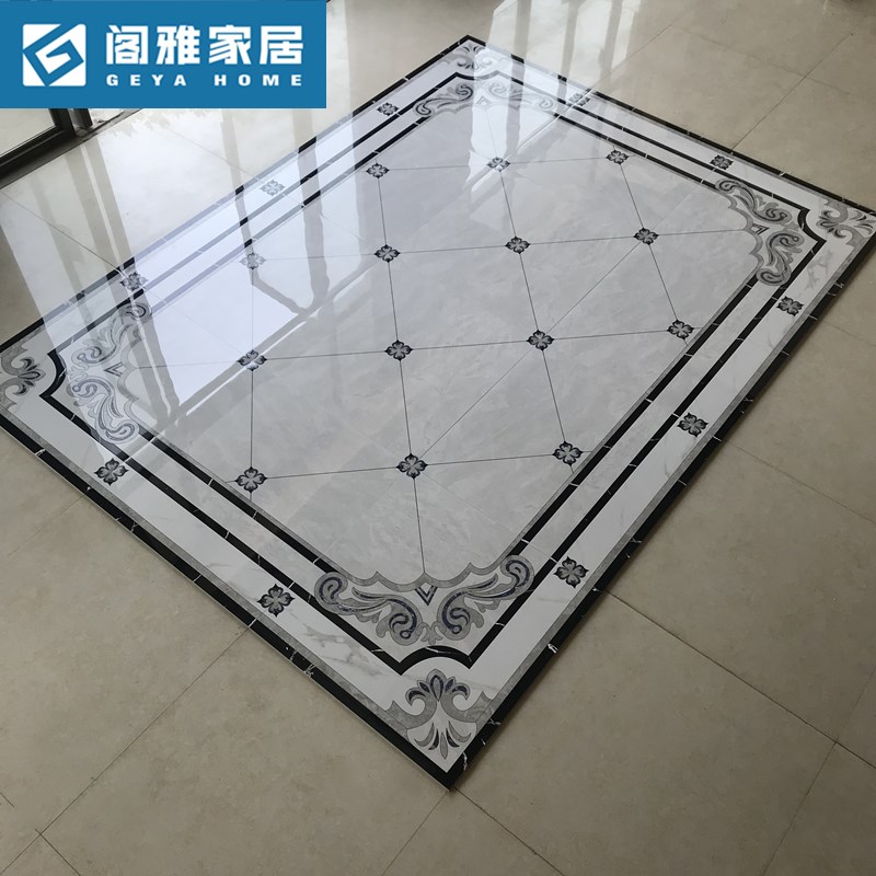 简约现代拼花地板砖拼图瓷砖800x800地心砖入户玄关过道造型地花