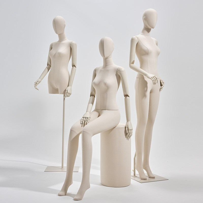 服装店模特道具女橱窗展示架子韩版衣假人偶体平肩全半身女模特架