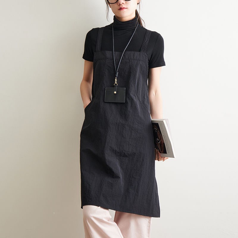 日式防泼水印字围裙餐饮宠物咖啡厅画画酒店理发师工作服男女