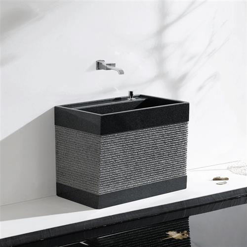 冠石把 拖汇池长方形石材洗衣池拖把盆花岗岩拖布池阳台双驱动户