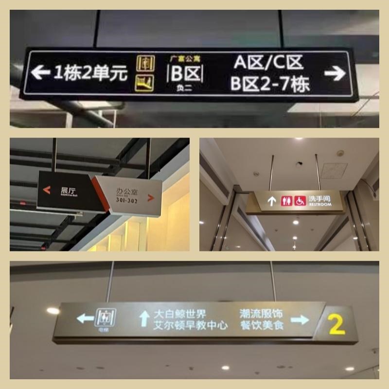 吊牌灯箱指示牌定制双面镂空指引牌定做商场超市车库悬挂引导牌