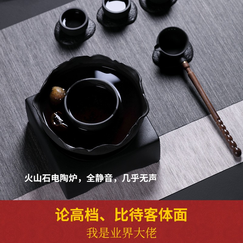 域见火山石煮茶具器古法套装白茶专用茶壶煮茶器电陶炉陶瓷煮茶炉
