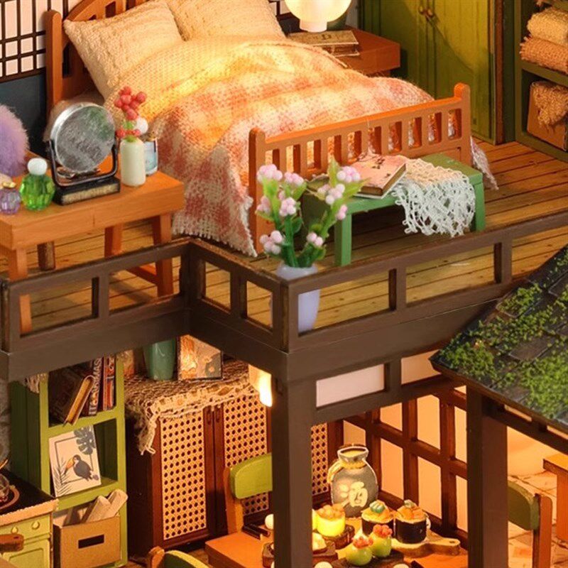 中国风diy小屋竹泉小院别墅小房子手工拼装建筑模型玩具女孩礼物