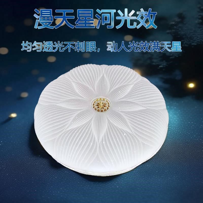 LEDE27星点网红款飞碟灯主卧室客厅阳台简约现代圆形高亮变色灯具
