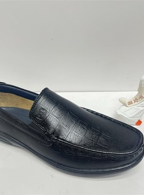 77589秋季新款男士商务休闲 皮鞋一脚蹬懒人鞋