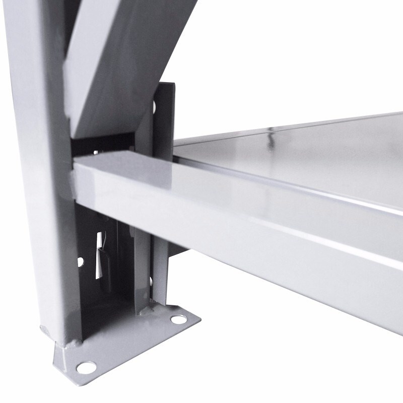 普伟 仓储货架服装多层收纳货架白色 货架仓储仓库置物架库房钢制