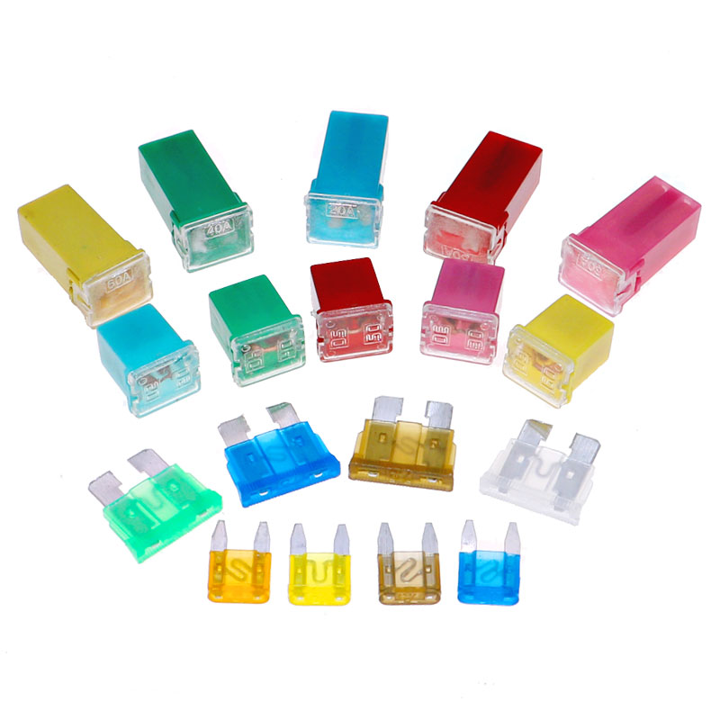 250个车用保险丝熔断器方形小号中号插片0.5A~30A汽车保险管套装