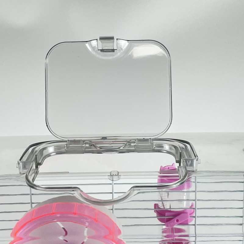 力仓鼠透明观赏笼笼宠物用品金丝水晶笼亚克宠物外接熊多层管道