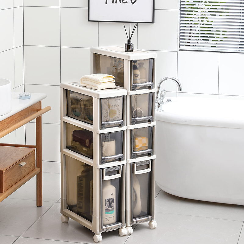 16-24cm夹缝收纳柜子抽屉式塑料厨房缝隙置物架窄边卫生间储物柜