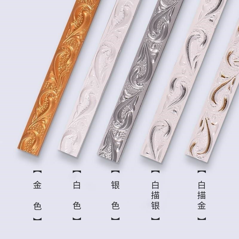 欧式立体金色边条收边线石膏线条吊顶线自粘贴画框自粘外观墙装饰