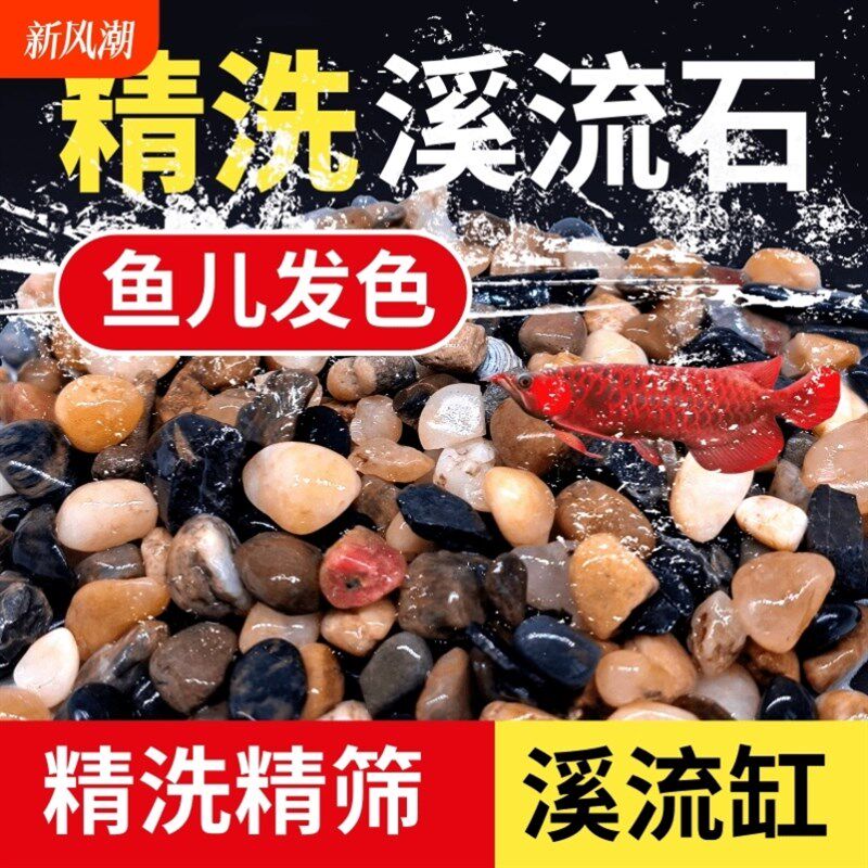生态颗粒溪流沙鹅卵石造景垫底原生小石子天然河沙滤材兰花养鱼