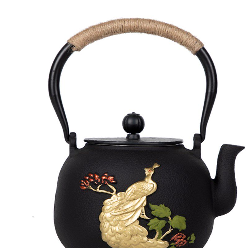 金京堂铸铁d壶带茶网烧水茶壶煮茶壶生铁壶泡茶壶碳炉围炉煮水壶