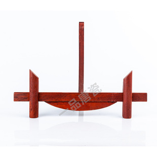 实木圆盘瓷盘支架底座 饰盘坐盘摆盘圆铜镜底托 看盘展示盘装