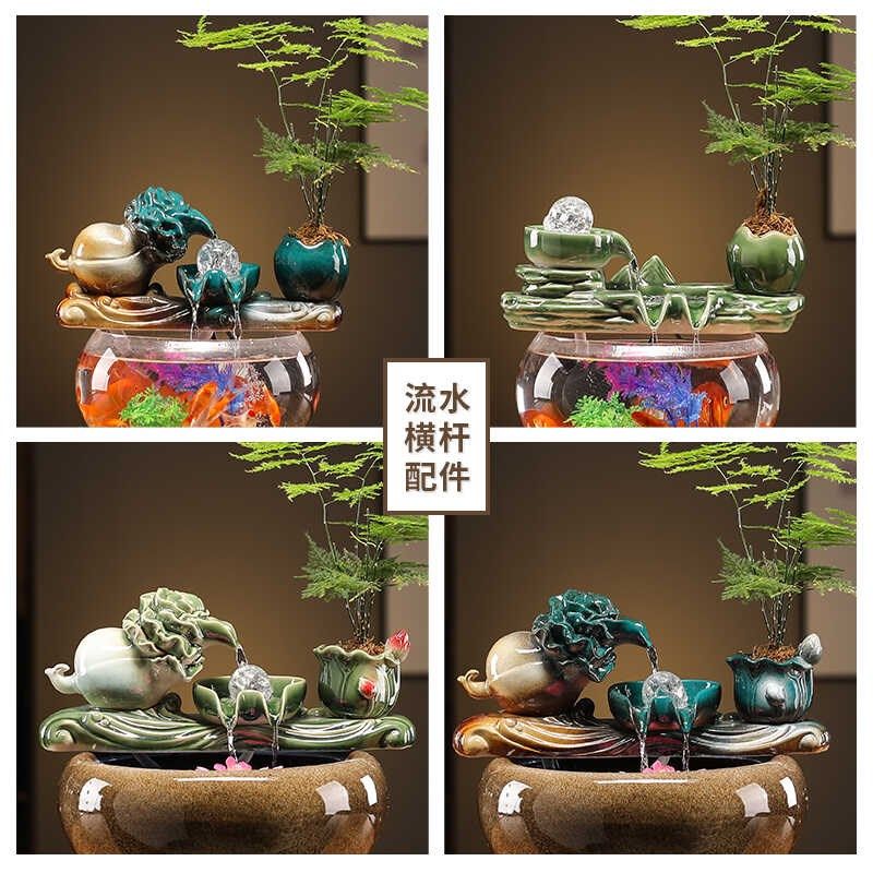 循环流水增氧鱼缸上部分陶瓷横杆配件流水器摆件搭配鱼缸室内鱼盆,家居饰品,流水摆件,淘宝优惠券,粉丝福利购,淘宝优惠卷