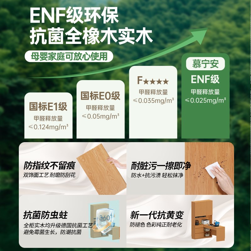 定制橡木书桌书柜一体全实木书架学习桌电脑桌靠墙转角儿童写字桌