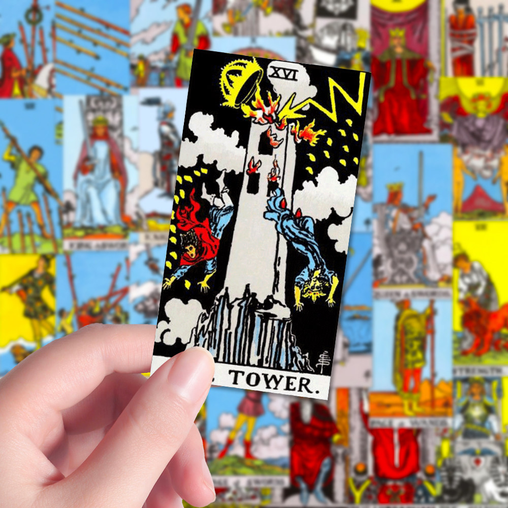 156张塔罗卡牌贴纸欧美神秘古罗马创意卡片diy手机壳iPad贴画防水,文具电教/文化用品/商务用品,贴纸/立体贴纸,淘宝优惠券,粉丝福利购,淘宝优惠卷