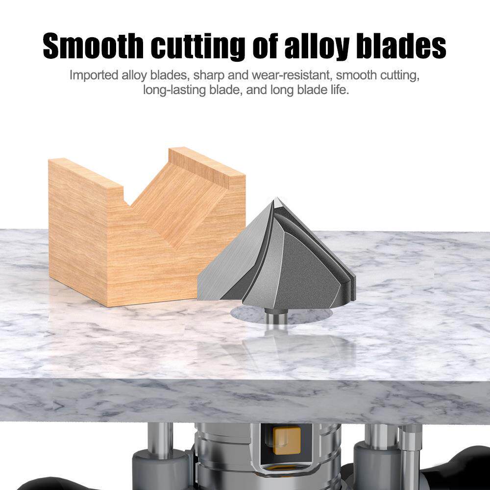 90度v型刀木工铣刀修边机刀头铝塑板开槽集成墙面折边刀雕刻机刀