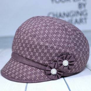 中老年人鸭舌帽女春秋中年薄款舒适妈妈布帽老人奶奶帽老年人帽子