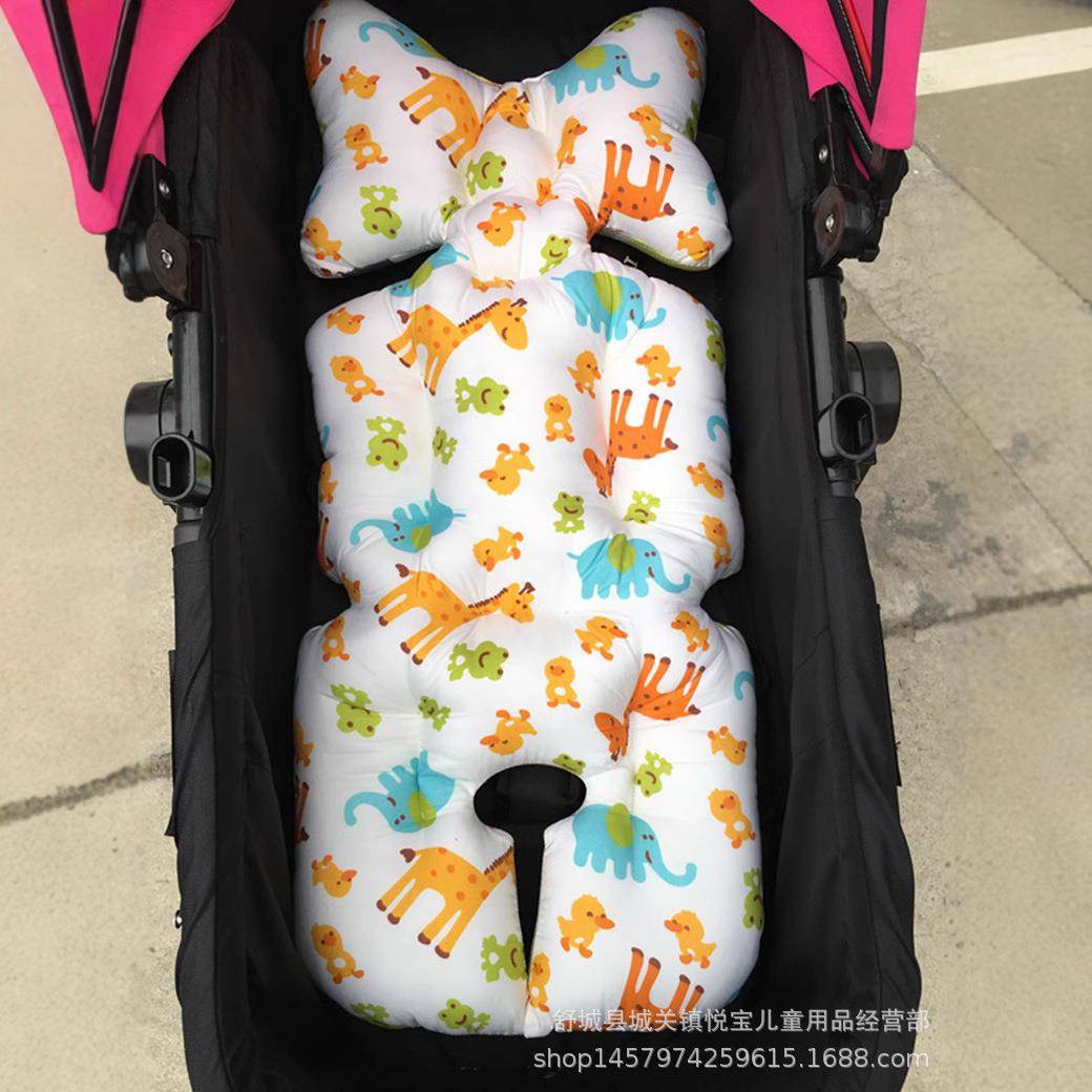 婴儿手推车棉垫四季通用儿童推车坐垫宝宝睡篮高景观伞车纯棉垫子