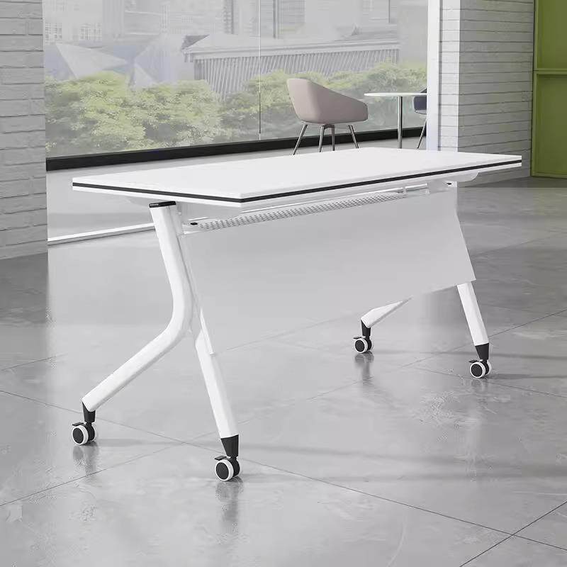 折叠会议培训桌椅组合可移动拼接长条桌双人课桌椅职员办公培训台