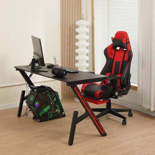 家用台式电脑桌卧室学习桌子简易游戏电竞桌带水杯架工作台办公桌