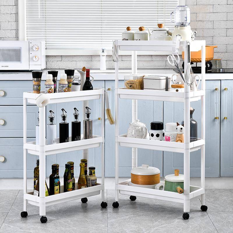 多功能可伸缩置物架落地多层夹缝收纳架浴室卫生间推车收纳整理架