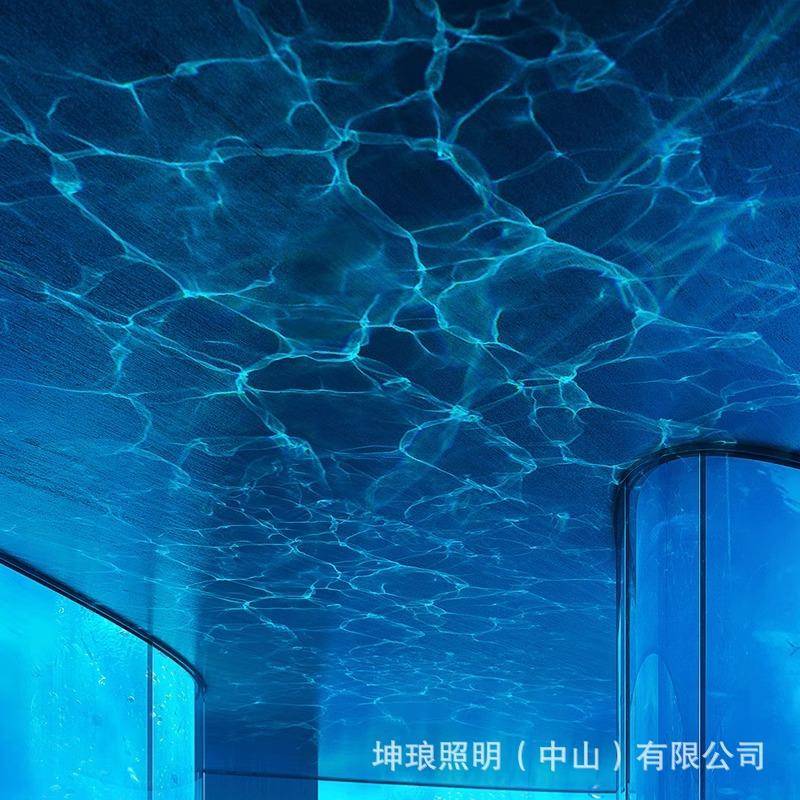 LED户外水纹灯背景装饰亮化投影灯3D动态水波纹洗墙灯氛围灯