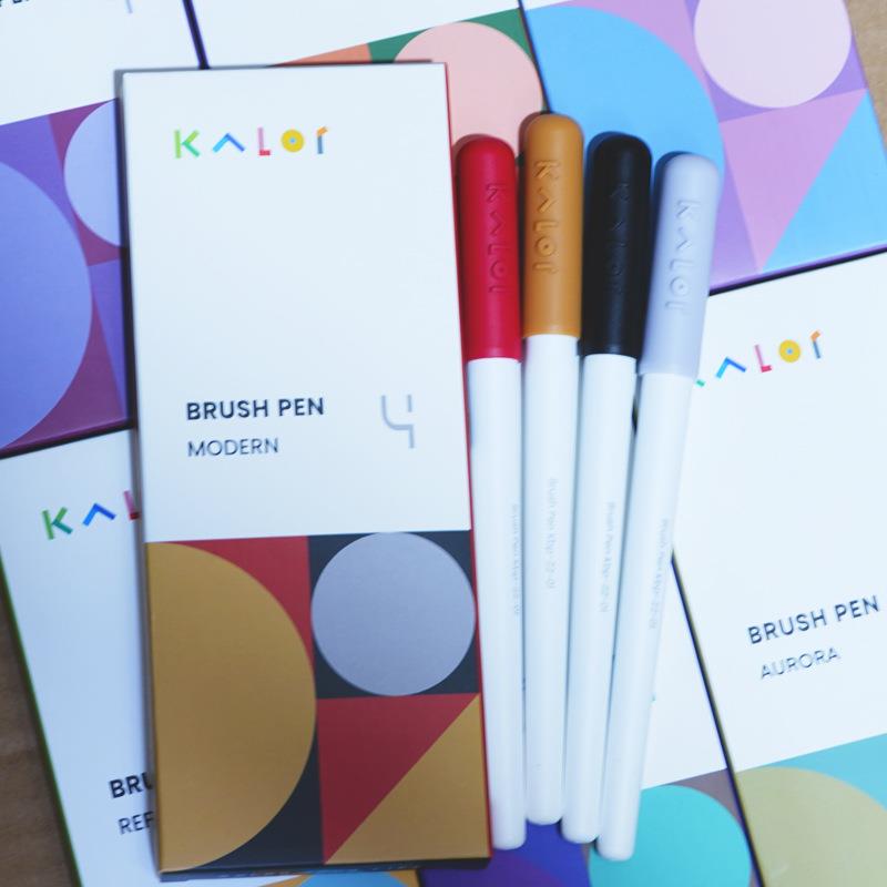 Kalor绮采秀丽笔软头笔彩色美术学生用画画儿童彩笔柔绘笔手账笔