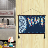 民族风波西亚布艺挂毯客厅书房棉麻挂布沙发背景墙玄关壁毯挂画